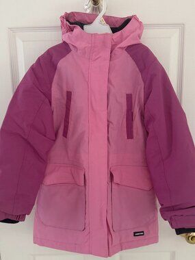 Pink Insulated Water Resistant Activity Grow-A-Long Jacket - size small (6/7)